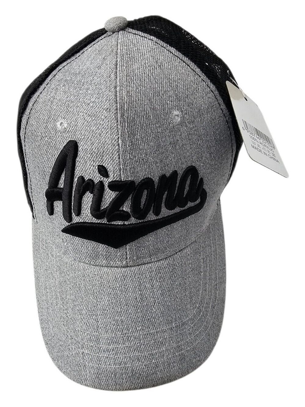 ARIZONA Snap Back Trucker Cap Grey & Black NWT